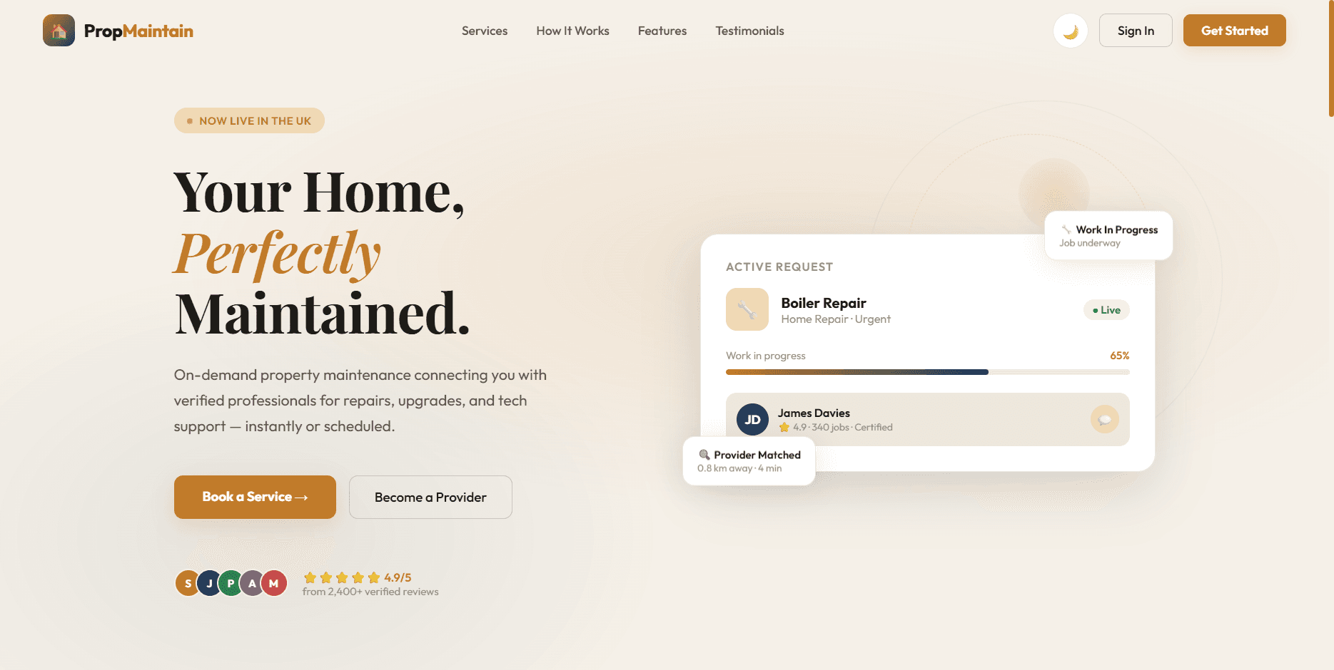 PropMaintain: On-Demand Property Maintenance Platform